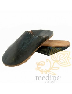 Medina Souvenirs Babouche Touareg Homme et Femme Couleur Noir Babouches Confortables et Solides Chaussons Robustes pour Un Usage quotididien