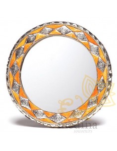 Miroir rond orné et décoré...