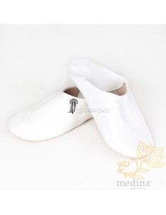Babouche Kenza blanc,...