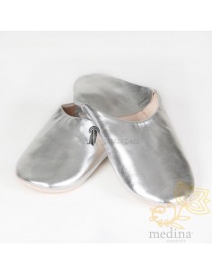 Babouche Kenza argenté,...