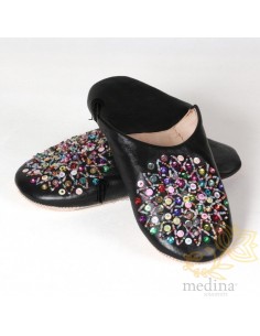 Babouche Essaouira noir,...