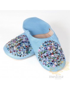 Babouche Essaouira bleu...