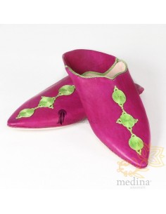 Babouche Mouna fuschia,...