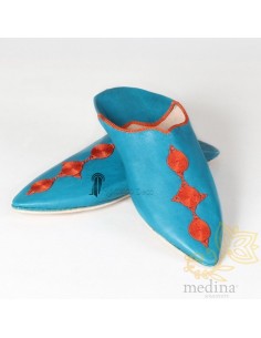 Babouche Mouna turquoise,...