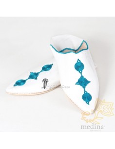 Babouche Mouna blanc,...