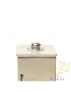 Boite tadelakt carrée ivoire 2