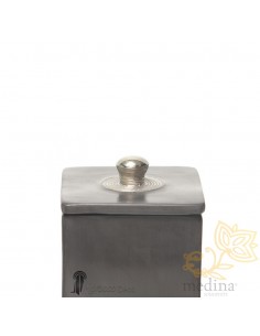 Boite tadelakt carrée grise 2