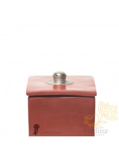 Boite tadelakt carrée rouge... 2