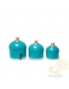 Boite ronde maissa turquoise