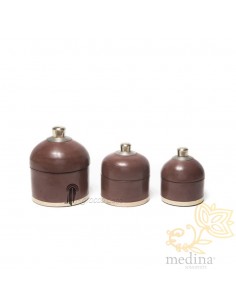 Boite ronde maissa marron