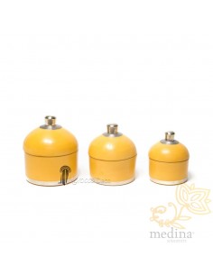 Boite ronde maissa jaune