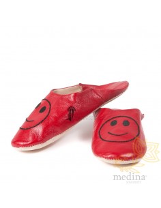 Babouche marocaine smile rouge