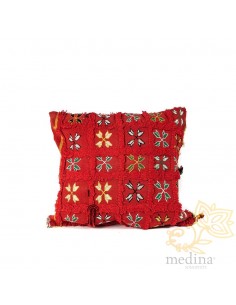 Coussin vintage carré rouge...