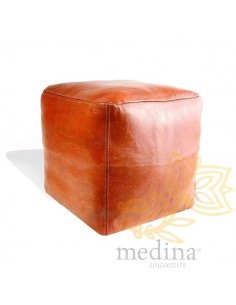 Pouf marocain cube tabac,... 2