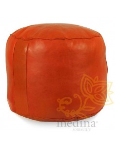 Pouf rond rosace orange,... 2