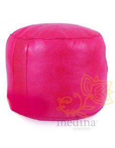 Pouf rond rosace fuchsia,... 2