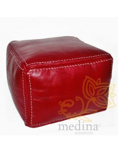 Pouf carré marron bordeaux... 2