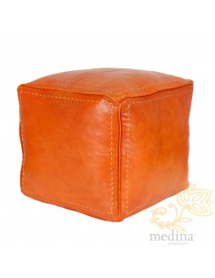 Pouf carré couleur orange... 2
