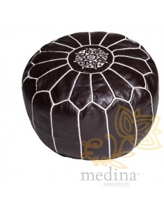 Pouf design cuir marocain... 2