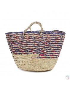 Panier marocain design avec poignées en corde tréssée