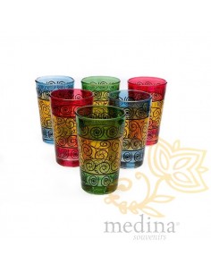 Verres a thé décorés au...