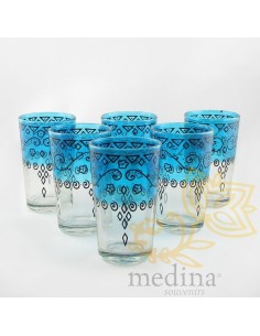 Verres a thé celebration bleu