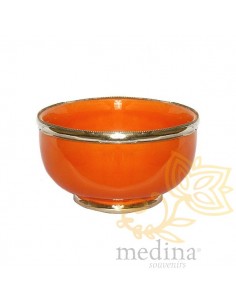 Bol artisanal orange cerclé...