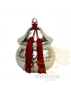 Sucrier en métal argenté...