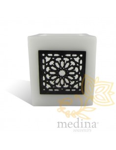 Photophore cube blanc motif...
