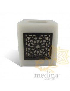 Photophore cube gris motif...