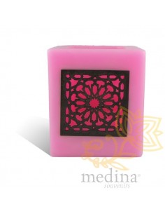 Photophore cube rose motif...
