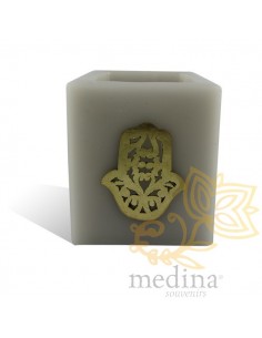 Photophore cube gris main...