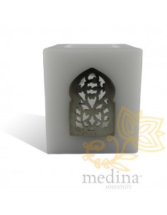 Photophore blanc cube motif...