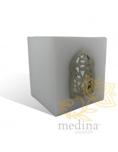 Photophore blanc cube motif... 2