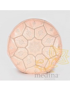 Pouf Nejma en cuir latte...