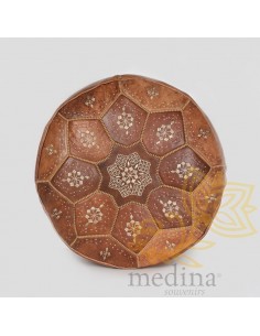 Pouf Nejma en cuir tanné...